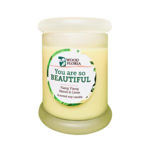 You are so Beautiful Candle (20hr burn time) Scented soy candle. Infused with Ylang Ylang, Neroli & Lime. Woodfloria